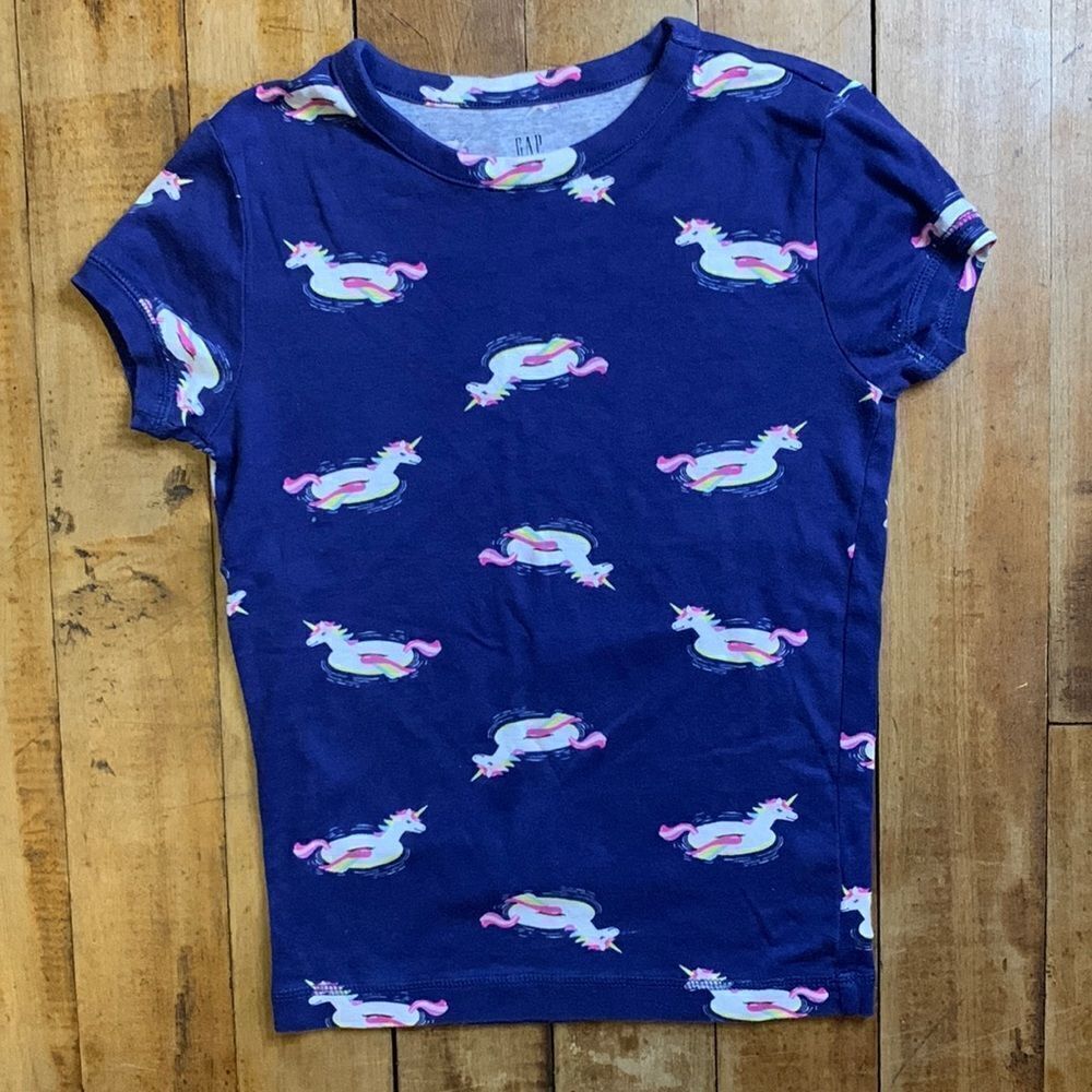Gap short sleeve sleep shirt size 12 cotton unicorn